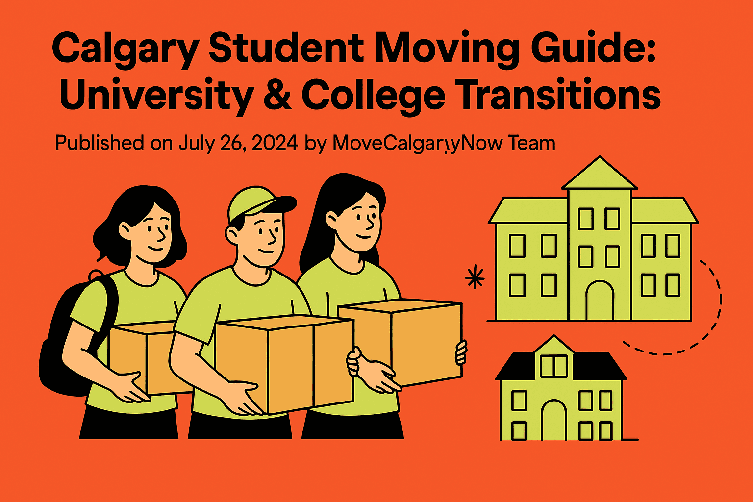 Students carrying moving boxes into a university dorm building
